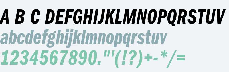 ITC Franklin Gothic Demi Compressed Italic