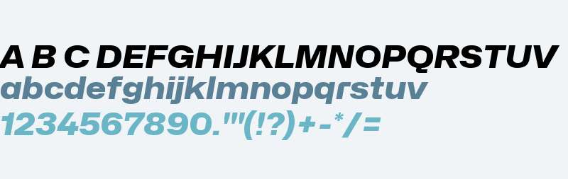 Hubot-Sans ExtraBold Wide Italic