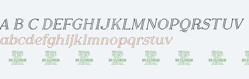 Airium Italic PERSONAL USE ONLY Regular