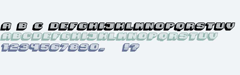Magia 3D Hollow-Neon Italic