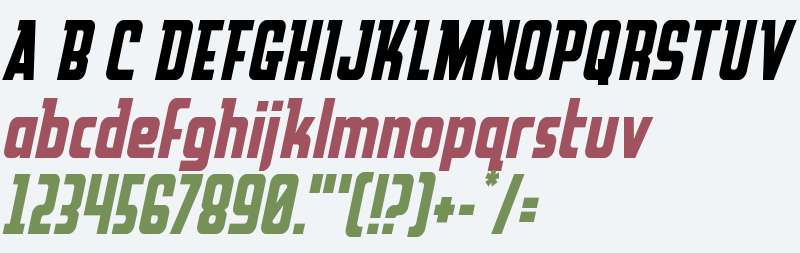 Upper Punch Spaced Italic