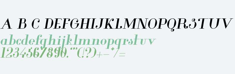 Glamor Bold Italic