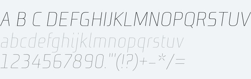 Niks W01 Thin Italic