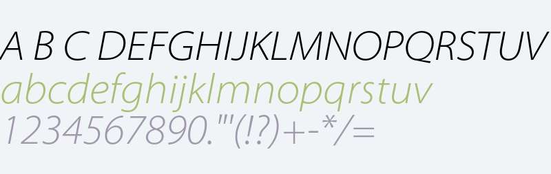 Myriad Pro Light SemiExtended Italic