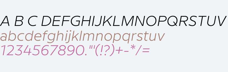 Milliard Light Italic