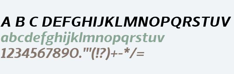 Schar W00 ExtraBold Italic