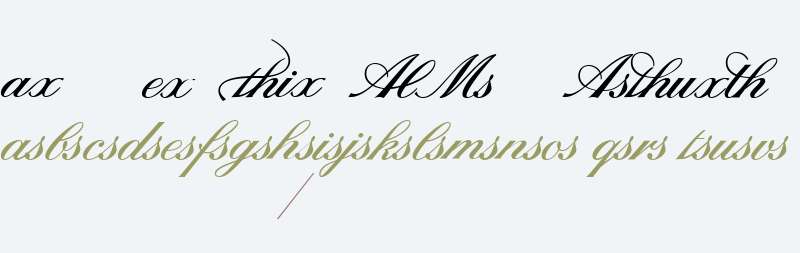 Sterling Script Ligatures W90