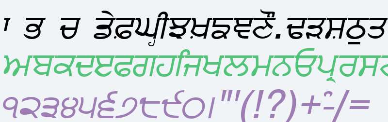 Punjabi Italic