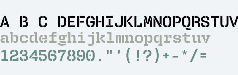 User Stencil W00 Bold