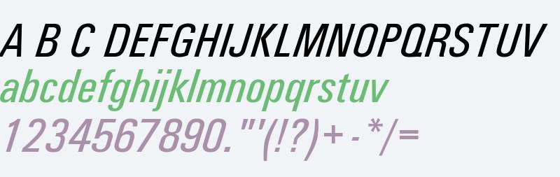 U001Con Italic