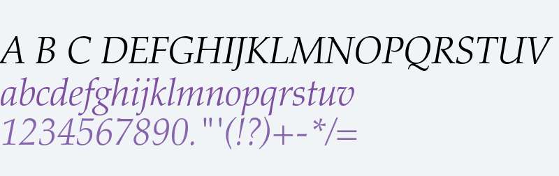 Palatino LT Std Light Italic