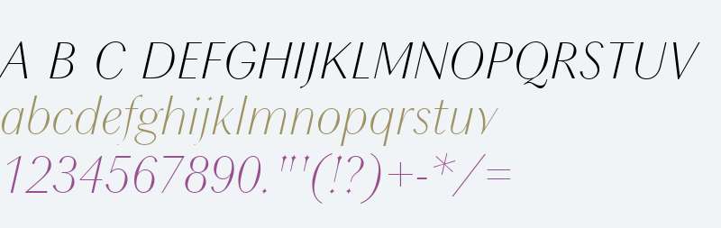 Chong Modern W01 Light Italic