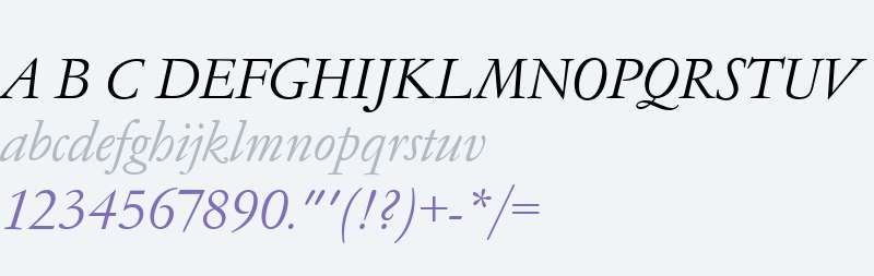 GaramondNo4TLig Italic