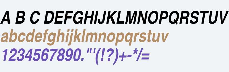 NimbusSanConL W06 Bold Italic