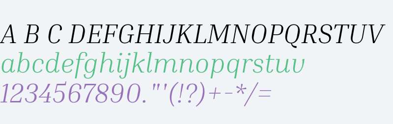 Inria Serif Light Italic