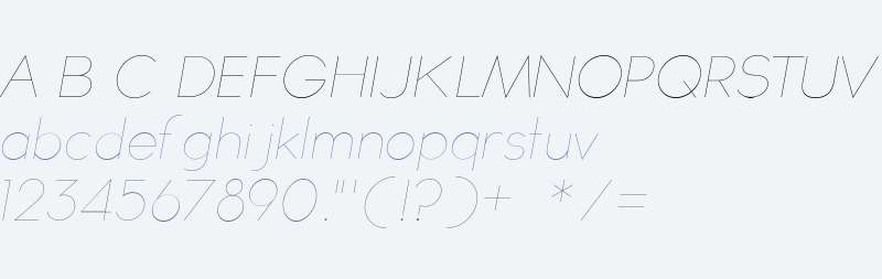 TYPOGRAPH PRO UltraLight Italic