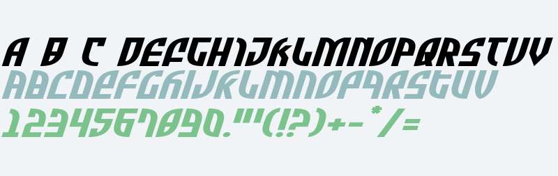 Zone Rider Xtra-Expanded Italic