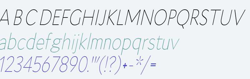 Sarmady Thin Compressed Italic