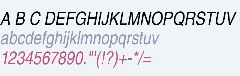 NimbusSanLCon Italic