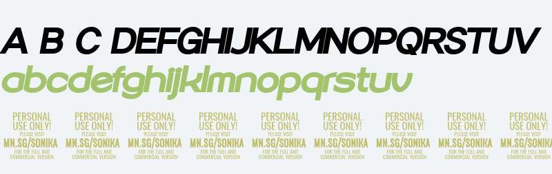 Sonika PERSONAL USE Black Italic