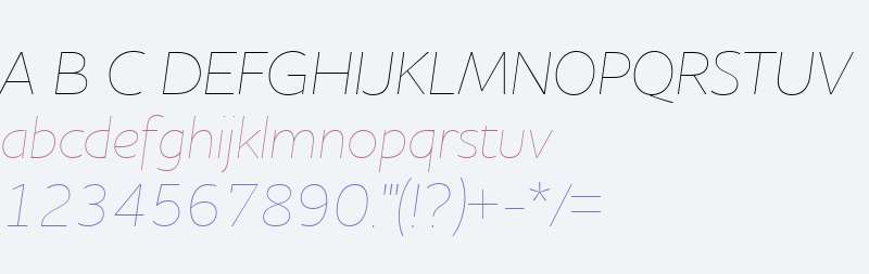 Houschka Alt W03 Thin Italic