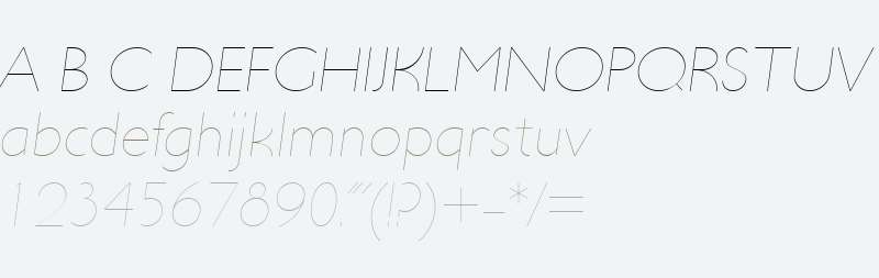 UltimaPDab-HairlineItalic