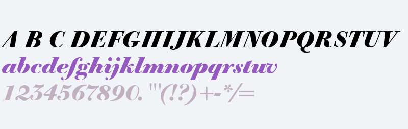 Bodoni Old Face BE Bold Italic