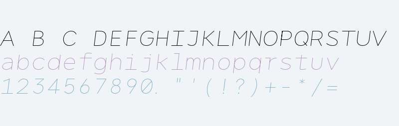 NeverMind Mono Thin italic