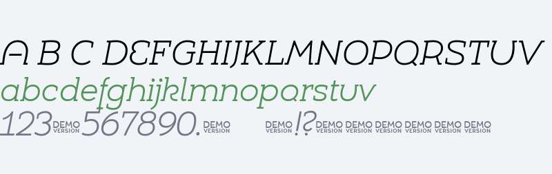 Umba Slab Demo Alt Light Italic