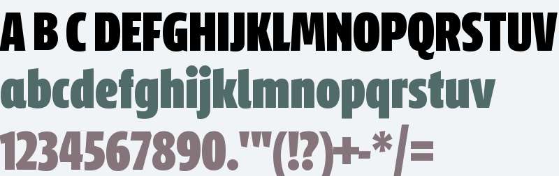 NRK Super Sans Compressed Black