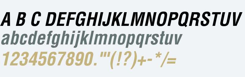 Context Condensed SSi Bold Condensed Italic