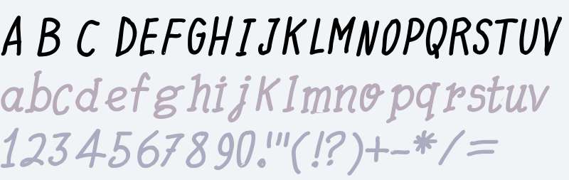 Quick Writing Bold Italic