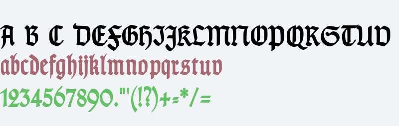 TypographerGotisch Schmal Bold