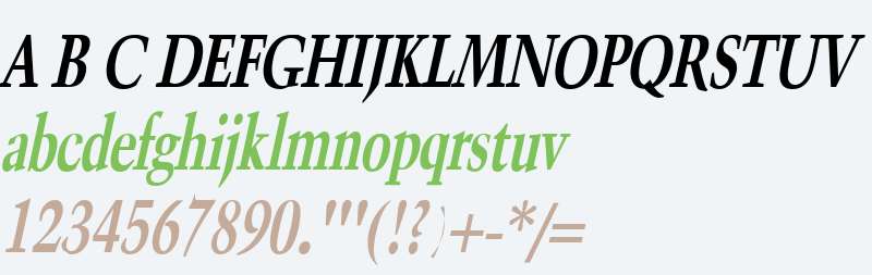 Horn Condensed Bold Italic