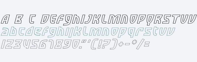 SF Retroesque Outline Italic V2