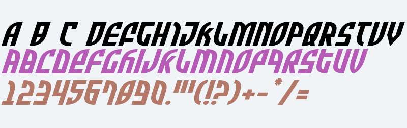 Zone Rider Expanded Italic