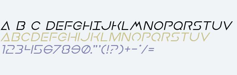 Earth Orbiter Italic