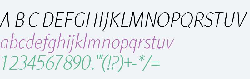 ATF ArumSans W01 Light Italic