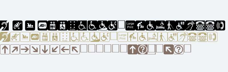 PIXymbols W95 ADA symbols