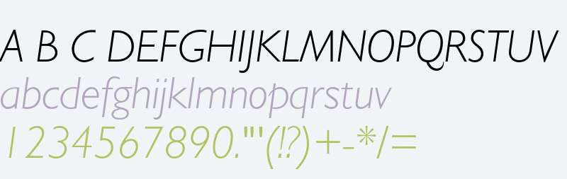 Gill Sans MT Std Light Italic