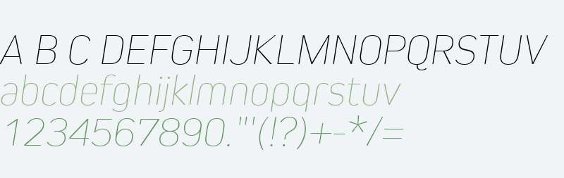 Kiro W03 Thin Italic