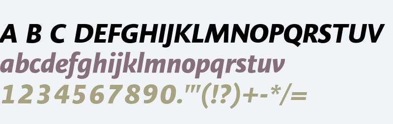 Alinea Sans W01 Bold Italic