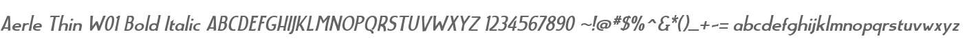 Aerle Thin W01 Bold Italic