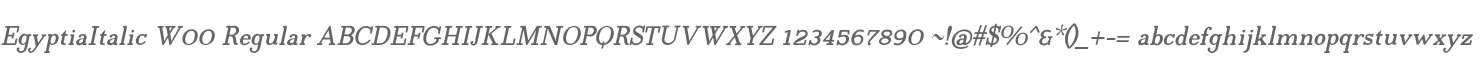 EgyptiaItalic W00 Regular