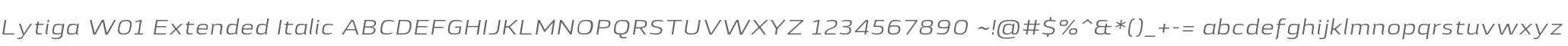 Lytiga W01 Extended Italic
