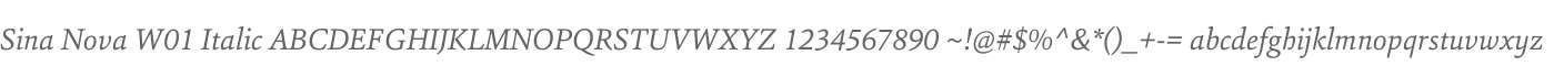 Sina Nova W01 Italic