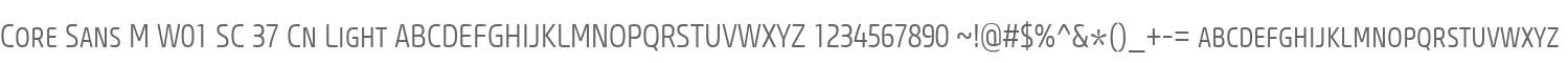 Core Sans M W01 SC 37 Cn Light