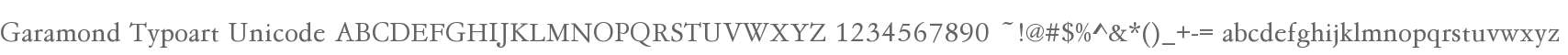 Garamond Typoart Unicode