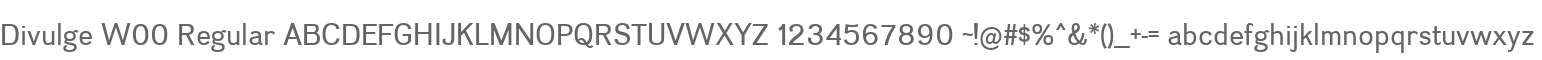 Divulge W00 Regular