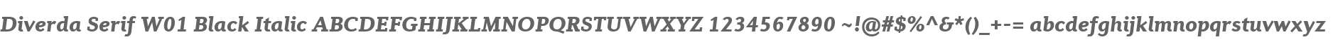 Diverda Serif W01 Black Italic